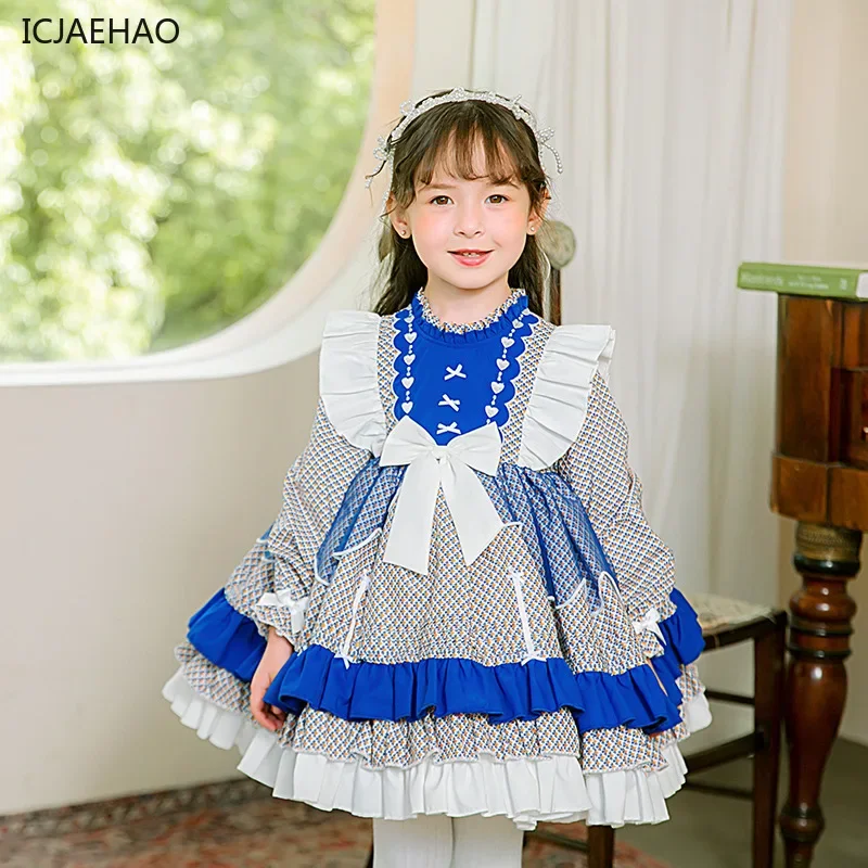 Платья принцессы Лолиты для девочек винтажное платье детская одежда на день