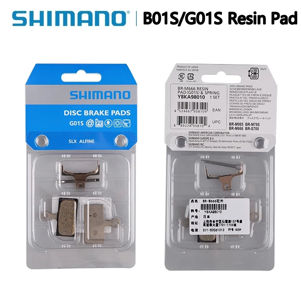2/4 пар велосипедных дисковых тормозных колодок SHIMANO B01S G01S из смолы для горного