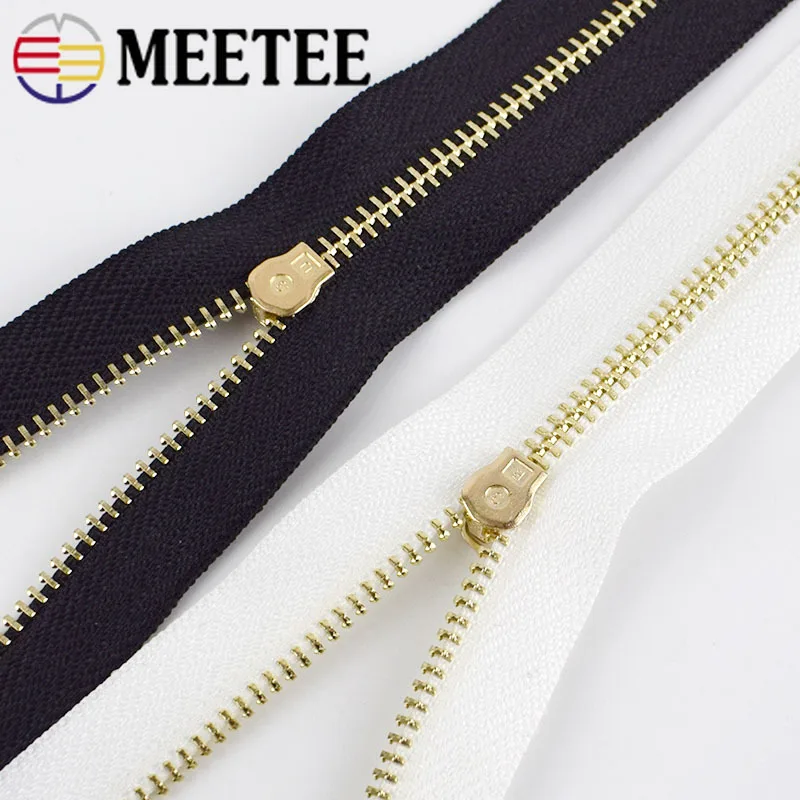 Металлические застежки-молнии Meetee 3 # 15-30 см золотые зубья застежка-молния для