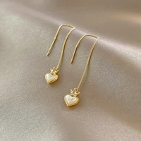 korean earring fashion gold ins style simple micro inlaid zircon love earrings for women 2020 jewelry wedding party gifts