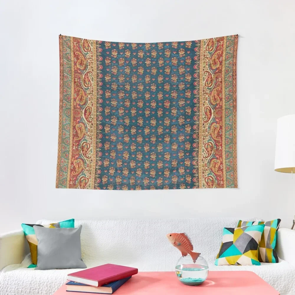 Антикварный английский гобелен Axminster с принтом