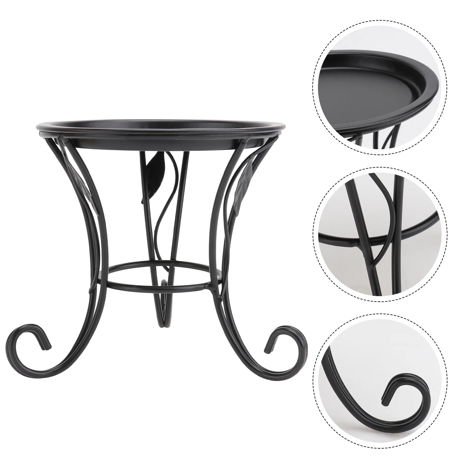 

Flower Holder Stand Pot Rack Iron Metal Potted Planter Display Stands Base Supports Indoor Mini Succulent Round Garden Vase