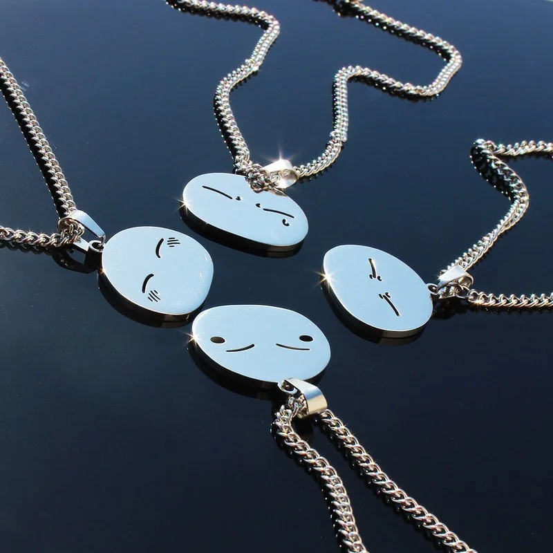 

Ожерелье из слайма для женщин, милые женские ожерелья из аниме, модная подвеска, цепочка до ключиц, аксессуары для вечеринок, колье серебрис...
