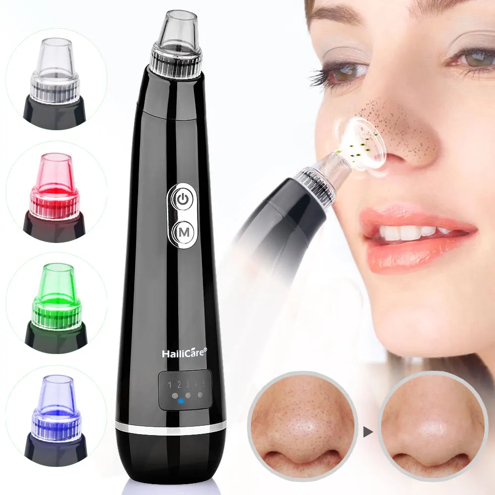 

Electric Suction Blackhead Remover Vacuum Face Cleaner Acne Pimple Remover Tool Skin Beauty Care Pore Cleanser USB Rechargeable