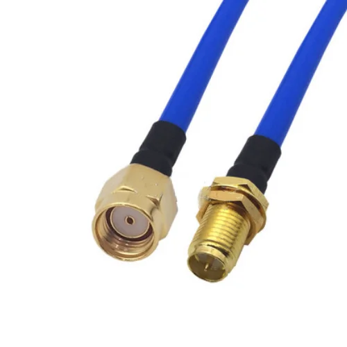 

RP-SMA Male Plug to RP-SMA Female jack RG405 086" RF Coaxial Jumper Cable Blue