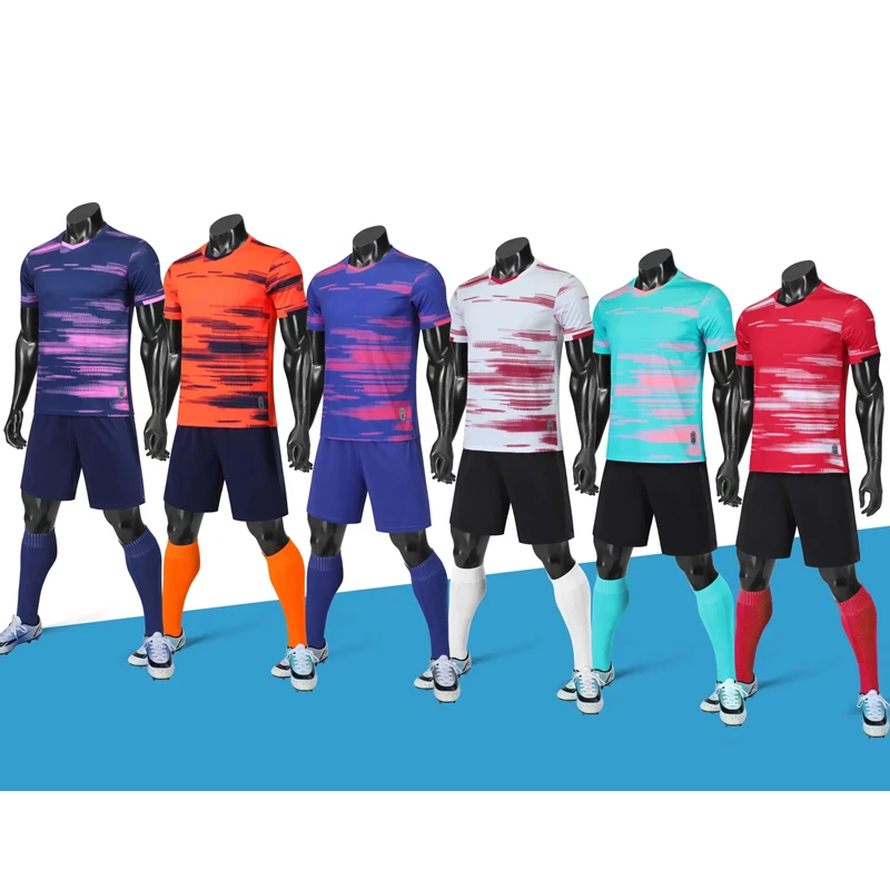 

New Style Custom Football Short Sleeve Shorts Set Sweatshirt Soccer Jerseys Adult Children Quick-Drying T-Shirt Sport Uniform