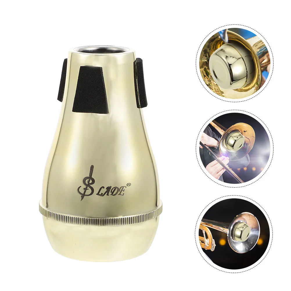 

Trombone Mute Practice Trumpet Silencer Instrument Accessories Tenor Universal Plunger Abs Cup Aluminum Straight Lightweight