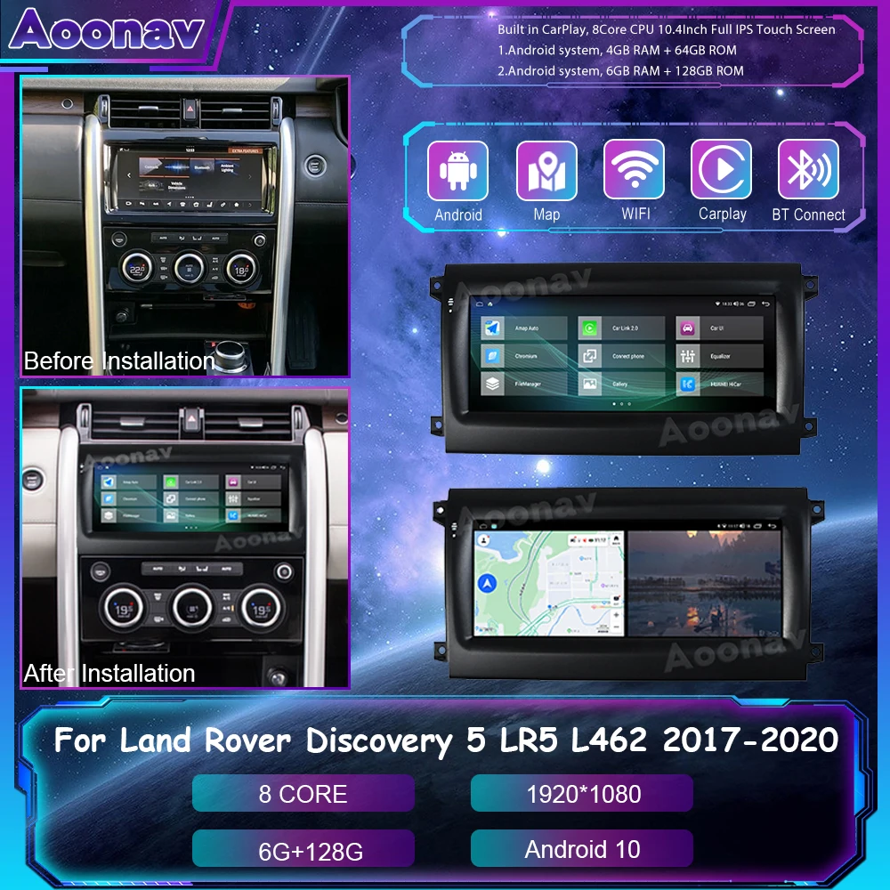

Автомобильное стерео радио для Land Rover Discovery 5 LR5 L462 2017-2020 Carplay Android мультимедийный плеер GPS-навигация головное устройство