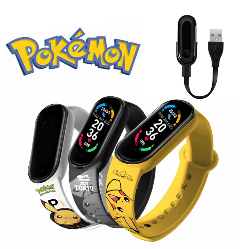 

New Original Pokemon Smart Watch Pikachu Kids Toy watch Can be charged Rechargeable Smart Bracelet Kids Christmas Gift pokemon