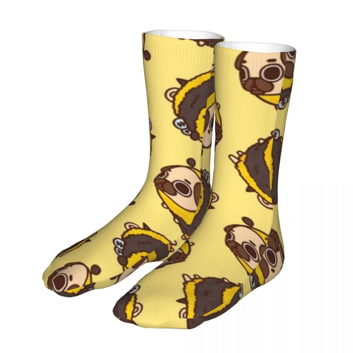 

Funny Bee Puglie Cute Pug Dog Woman Socks 2022 Men Sport Socks