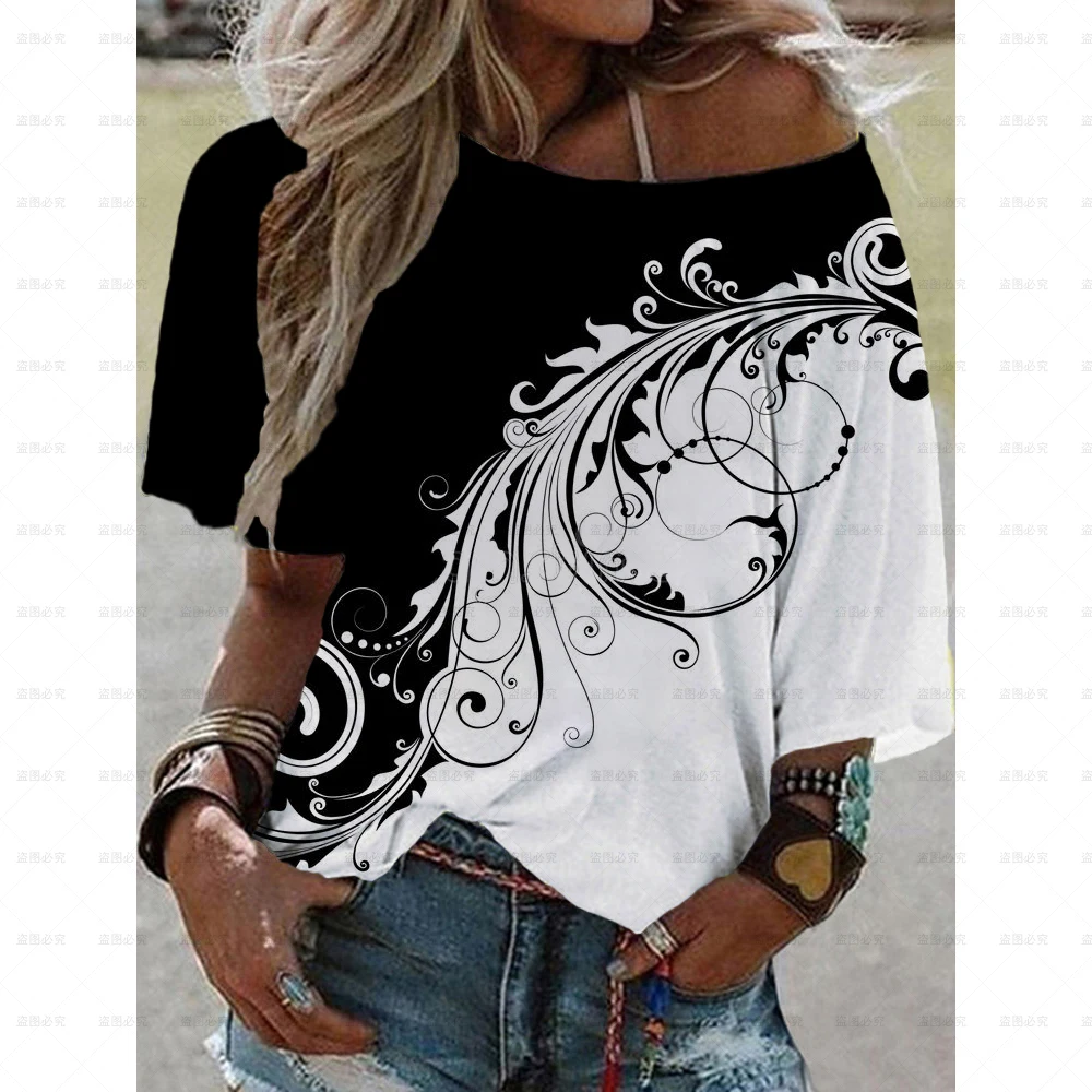 

Женская футболка с коротким рукавом, с леопардовым принтом и V-образным вырезом