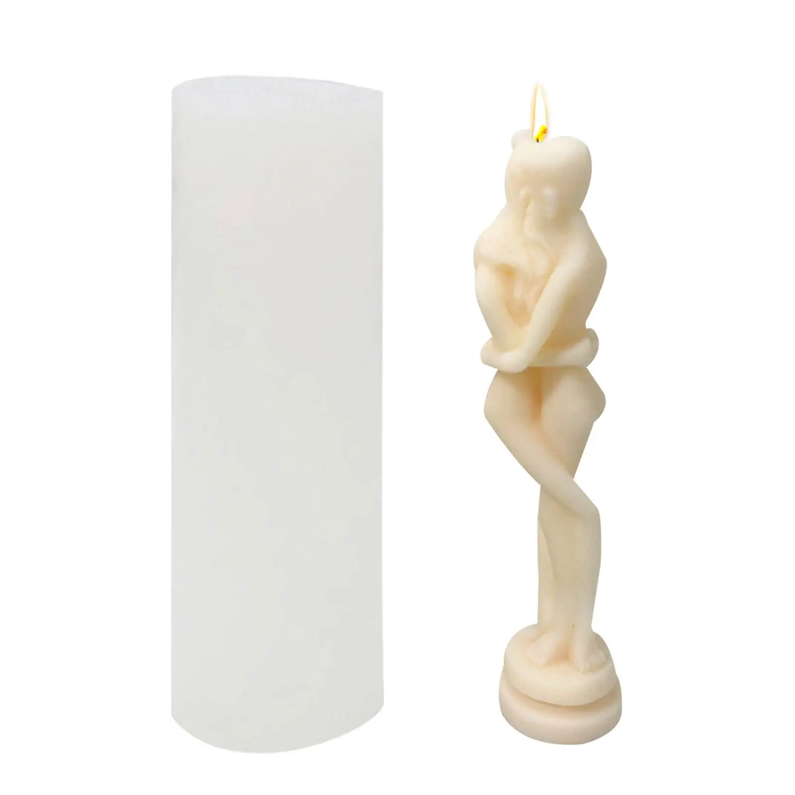 

Силиконовая форма для ароматерапии в виде свечи для творчества, для влюбленных, ароматический пластырь, форма для скульптуры для женщин и м...