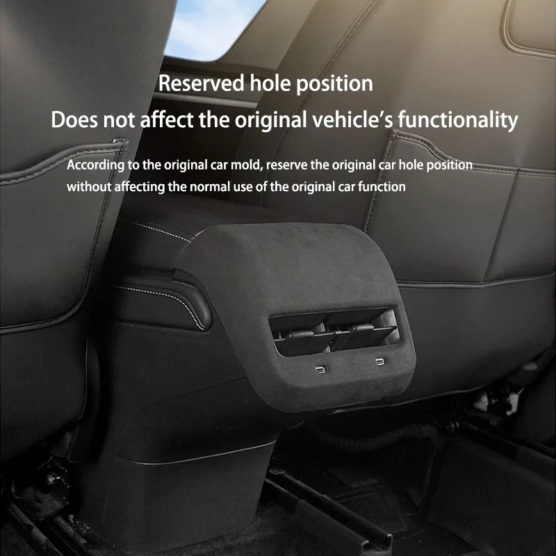 Для Tesla Model 3/Y 21-24 замшевая накладка на центральную консоль комплект накладок