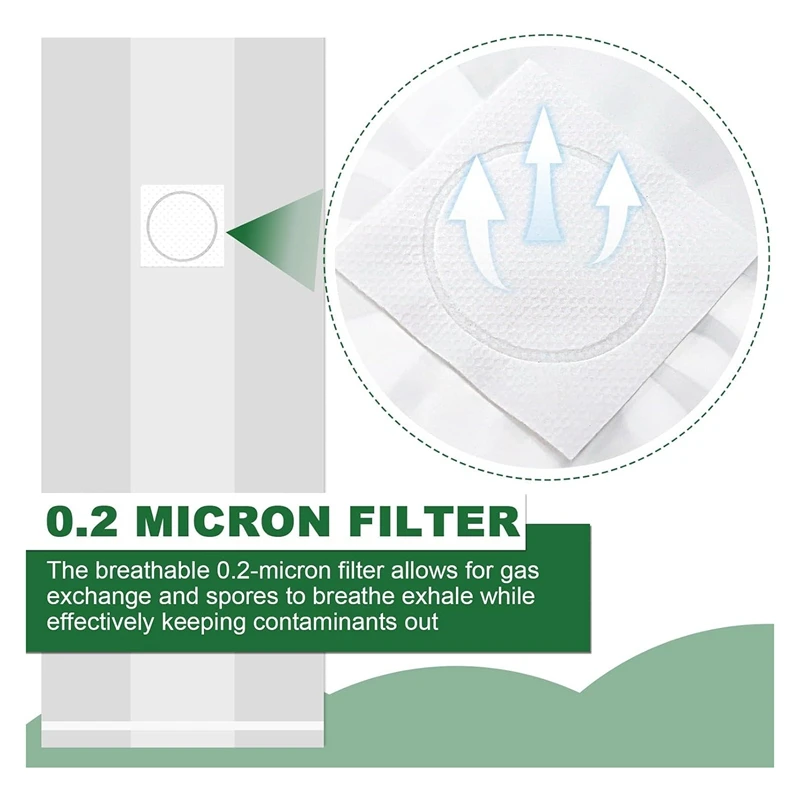 Мешки для выращивания грибов полипропиленовый мешок 8x5x20 дюймов с дышащей