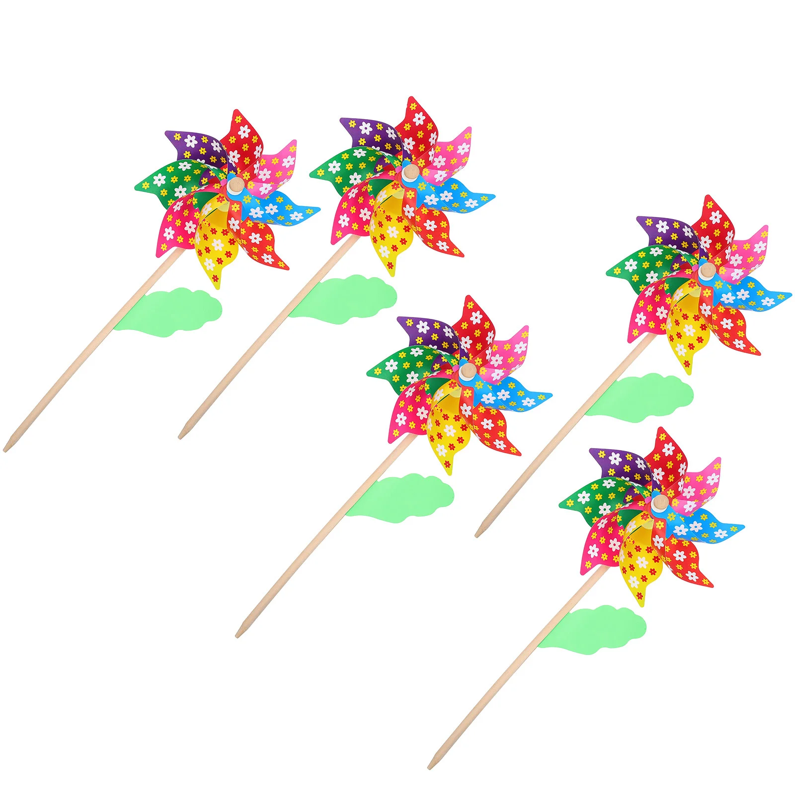 

5Pcs Rotating Windmill Decorative Windmill Outdoors Pinwheel Decoration