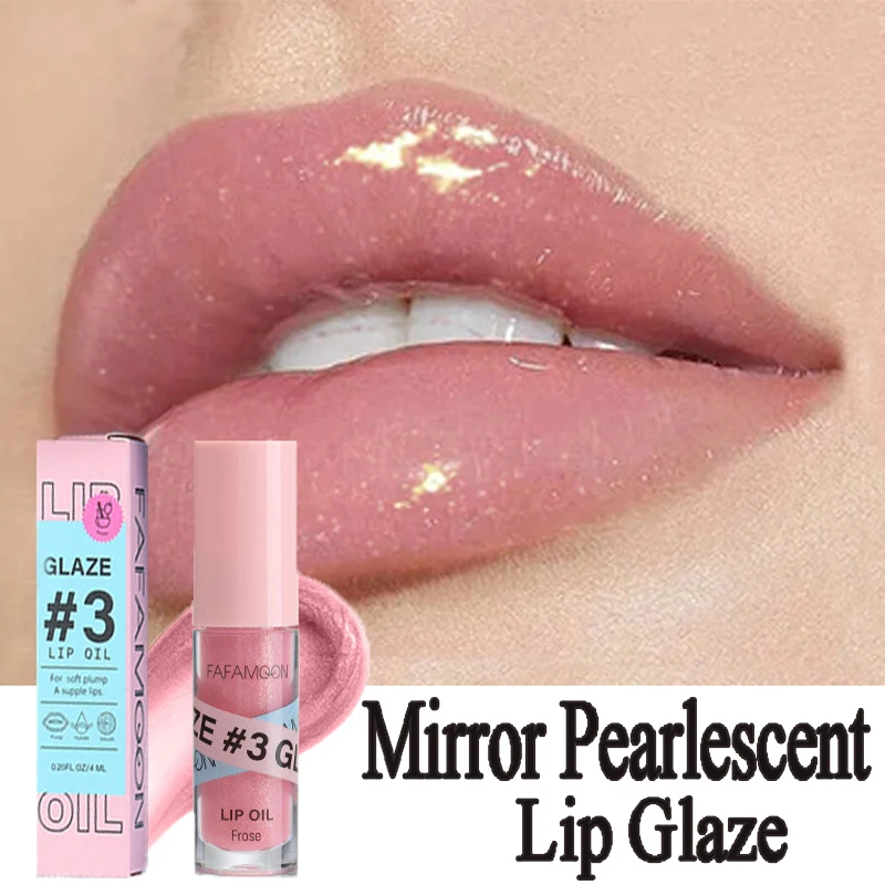 

1PC Water Mirror Pearlescent Lip Glaze Waterproof Non-stick Cup Lasting Moisturizing Lip Gloss Shine Lip Gloss Makeup Cosmetics