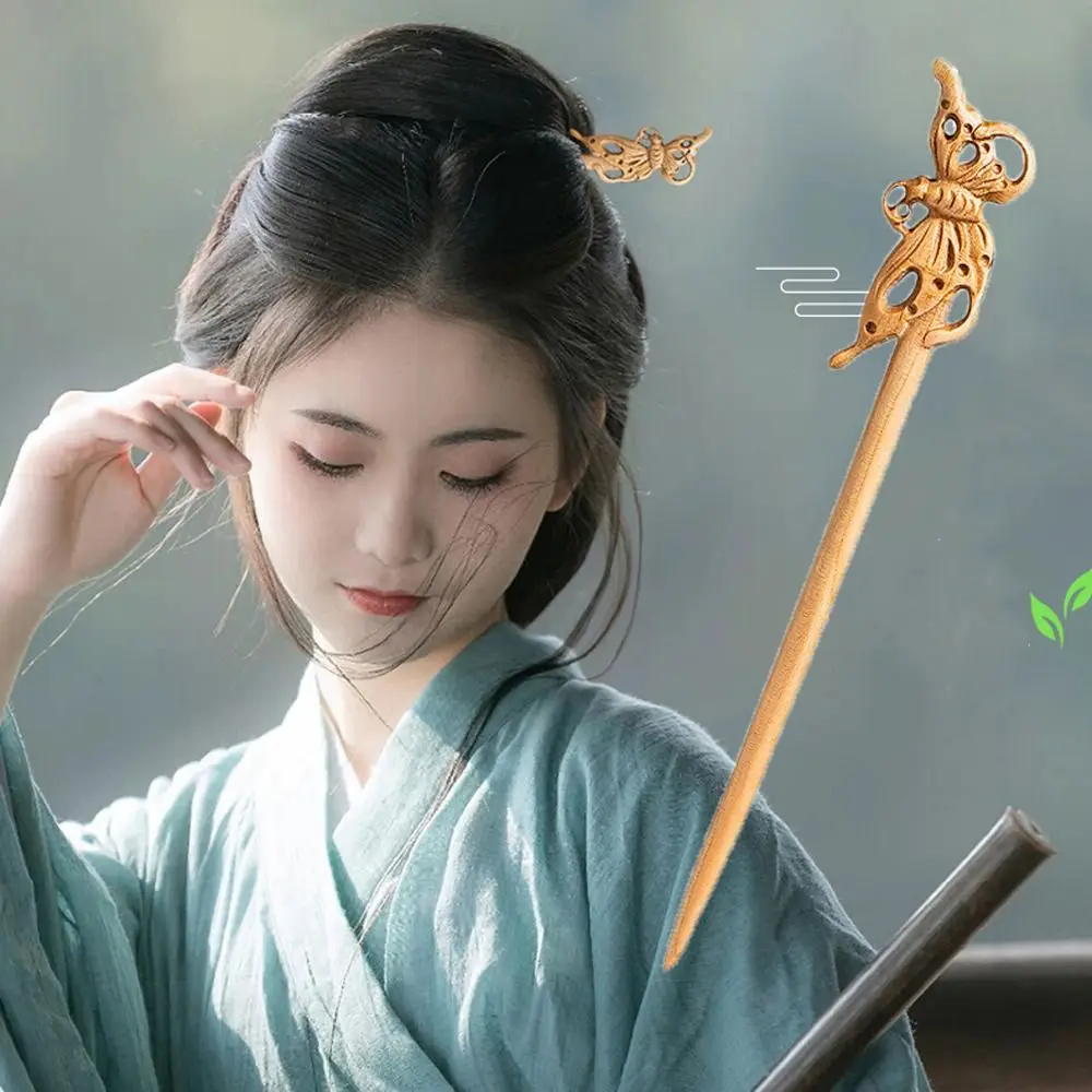 Палочки для волос плетеные заколки с птицами бабочка облако женские Hanfu