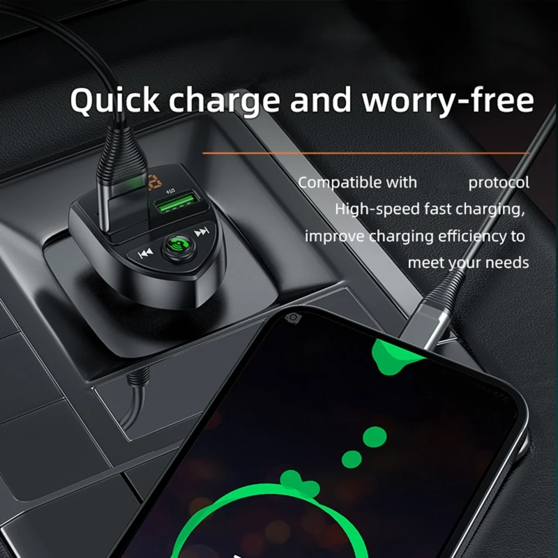 Автомобильный FM-передатчик SD-карта U-диск MP3-плеер автомобильное зарядное