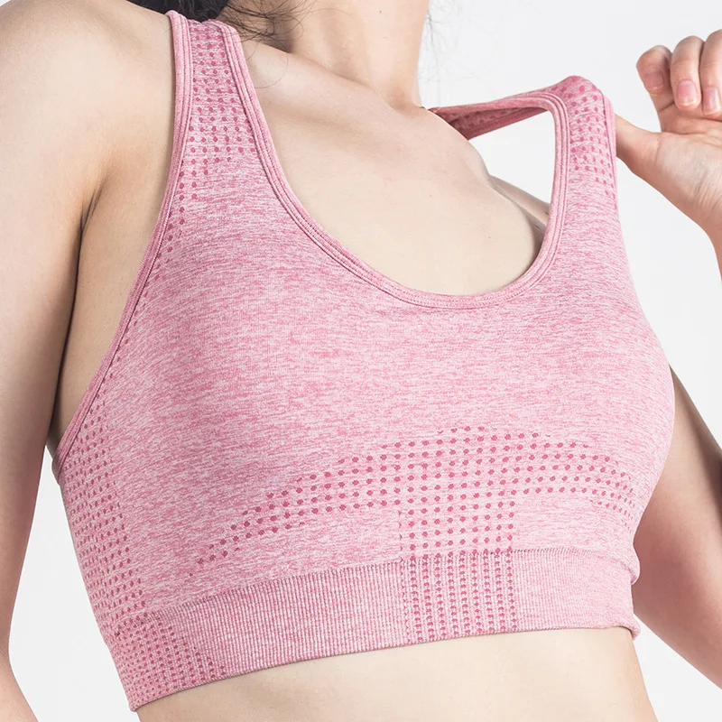 

Women Seamless Yoga Bra Solid Color Sexy Female Lingerie Sports Bra T-shirts High Quality Underwear Lady Gym Fitness Clothes