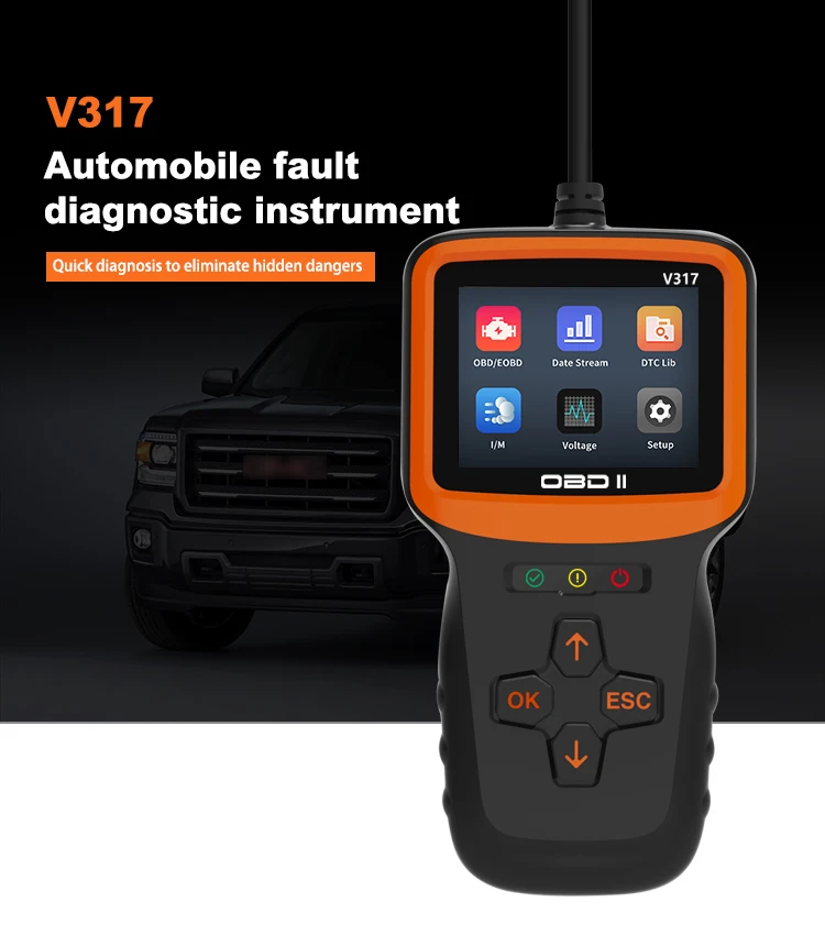 Автомобильный сканер V317 OBD2 диагностический прибор OBDII/EOBD для диагностики