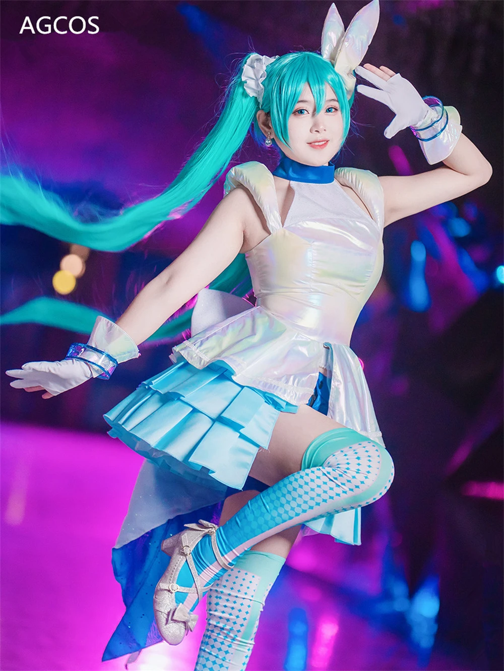 

Милое рождественское платье для косплея AGCOS Lovelive BANZAI Digital Trippers Miku женский костюм для косплея
