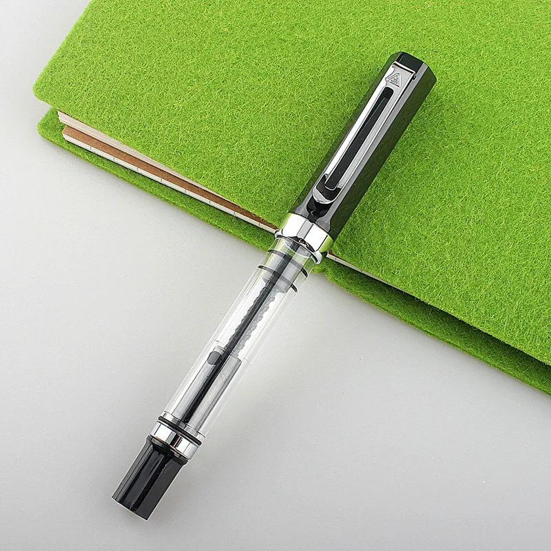 

Clip Gift Silver Nib Plastic Pen Ink Lanbitou Stationery Office 3059 Piston Writing Business Fountain Supplies Pen School