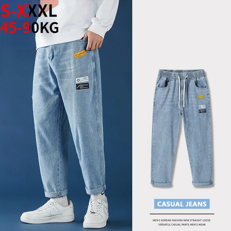 2023 Straight Jeans Men Casual Winter Loose Wide Leg Jeans Men Pants Cowboy Mans Streetwear Hip Hop Trousers Boy Brand Clothes