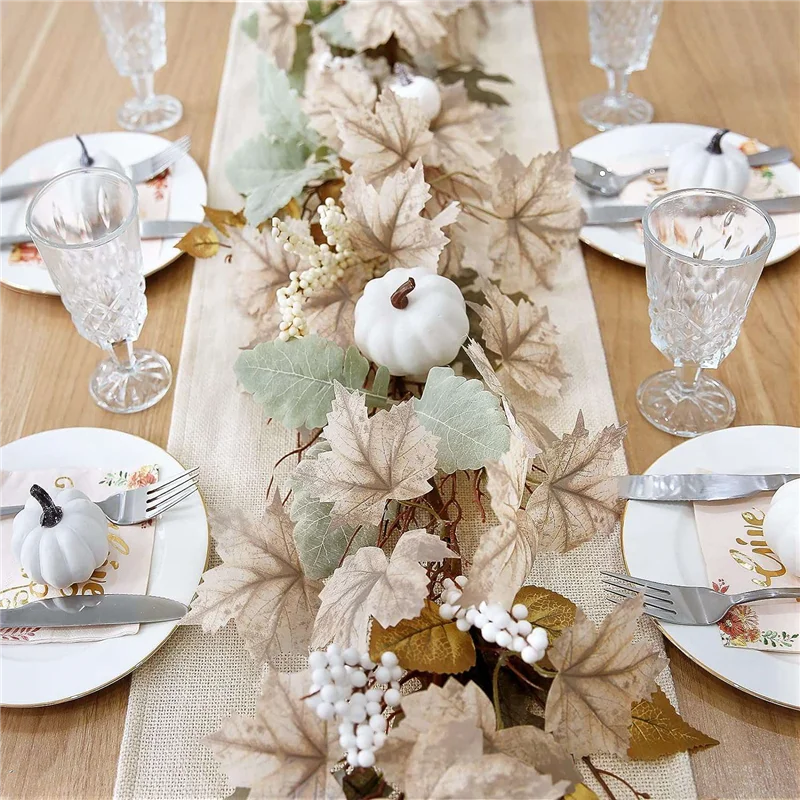 Осенний декор - осенняя гирлянда 6 футов осенний лист тыква ягодная камин День