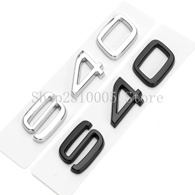 Car Trunk Letters Numbers Emblem S30 S40 S50 S60 S70 S80 S90 ABS Nameplate Logo Sticker for VOLVO Matte Glossy Black Chrome | Автомобили и