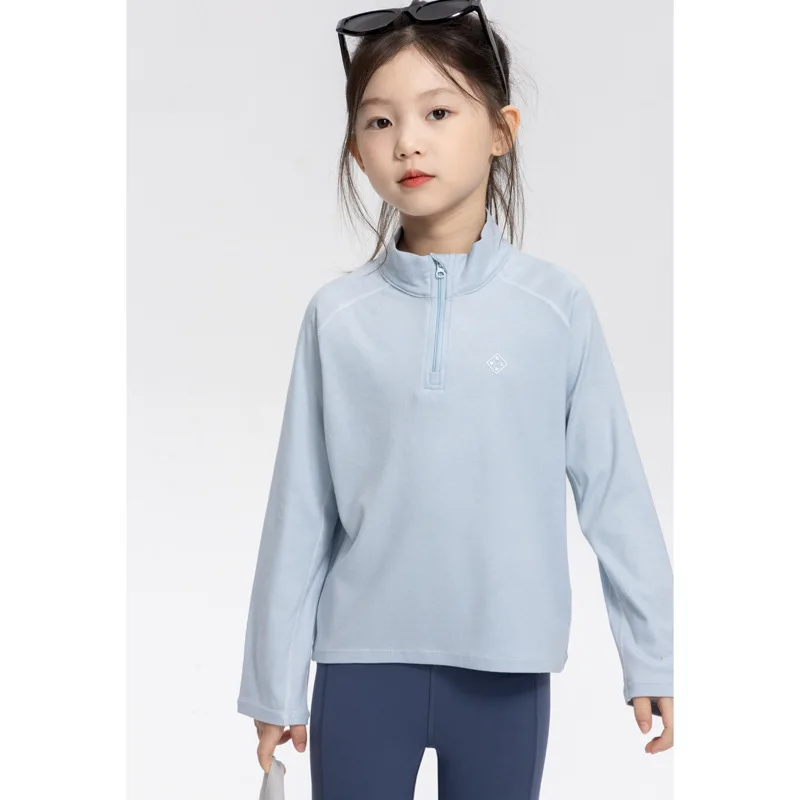 Детская шерстяная спортивная толстовка осень 2024 новый стиль для девочек