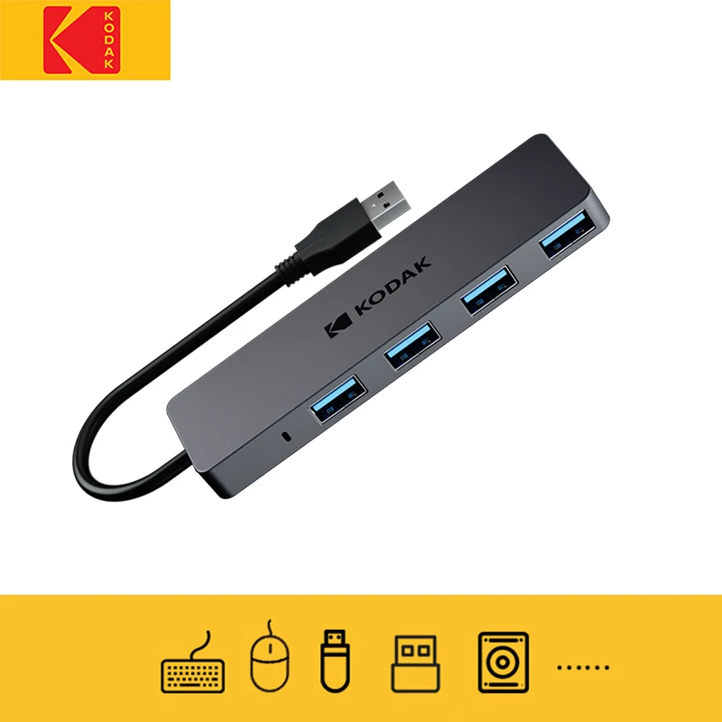 

Оригинальный концентратор Kodak USB3.1, внешний 4-портовый адаптер, разделитель Usb 2,0, расширитель, компьютерные аксессуары, мини-Usb-интерфейс расш...
