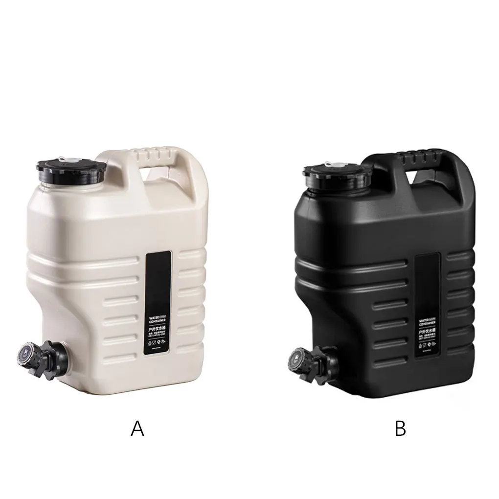 

Water Container Large Capacity PE Plastics Faucet Design Multicolored Fluid Jug Hiking Supplies Detachable 12L Bucket