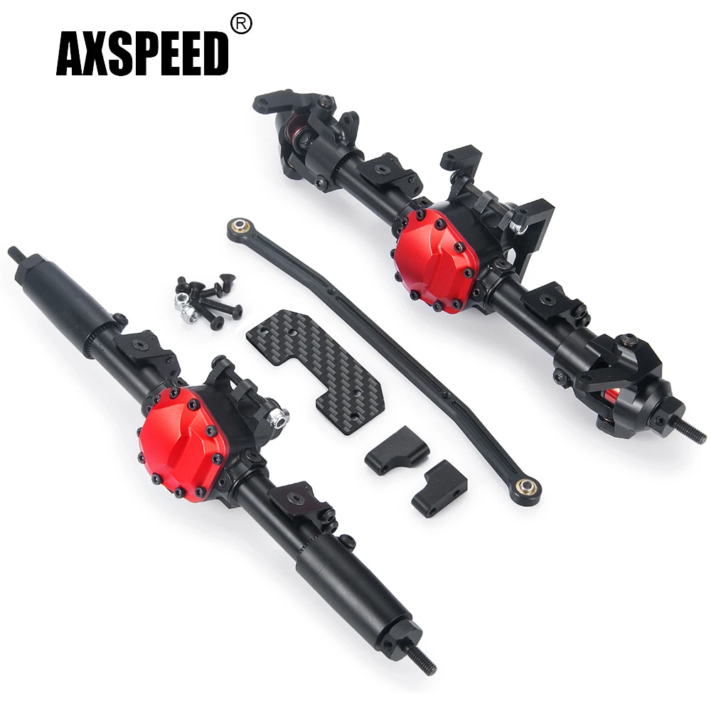 AXSPEED CNC металлический сплав Передняя/задняя ось портала для Axial SCX10 II 90046 90047 90027 90028