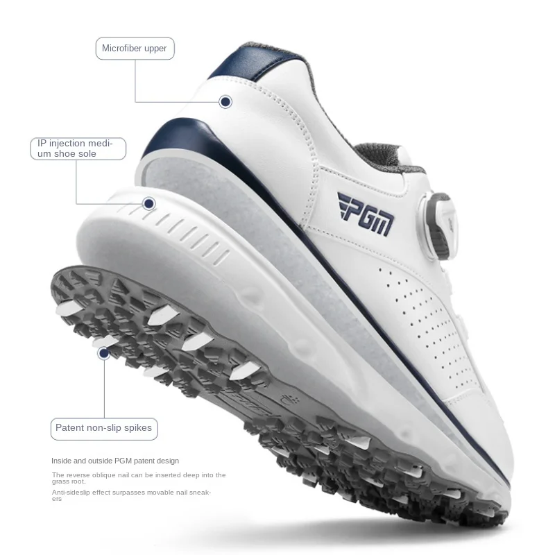 PGM Men Golf Shoes Breathable Anti-skid Spike Golf Shoes Air Vent Design Outdoor Sport Wear Comfortable Golf Shoes Men Footwear