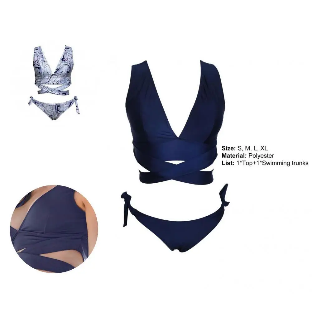 

Стильные регулируемые купальники со шнуровкой, женские купальники без косточек для спа, 2 шт./компл.