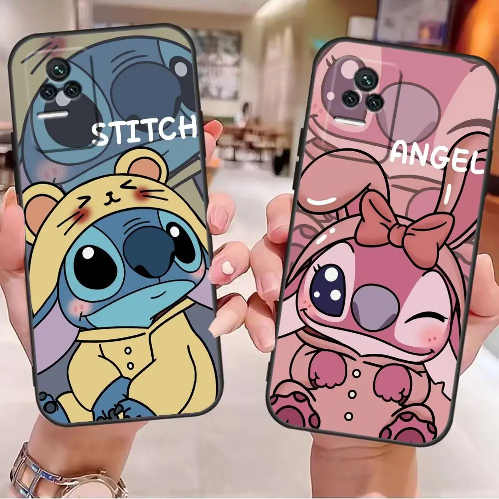 

L-Lilo S-Stitch And A-Angel Phone Case For Redmi K60 K50 K40 Gaming K30 K20 12C 10 10C 9T 9C 9A 9 8A 8 7A 7 Pro Case Funda Shell