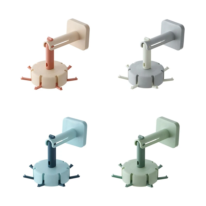 

4Pcs Kitchen Rotary Hook Wall Hanging Non Drilling Spatula Kitchen Utensils Storage Rack Kitchen Bath Wall Hanging Hook