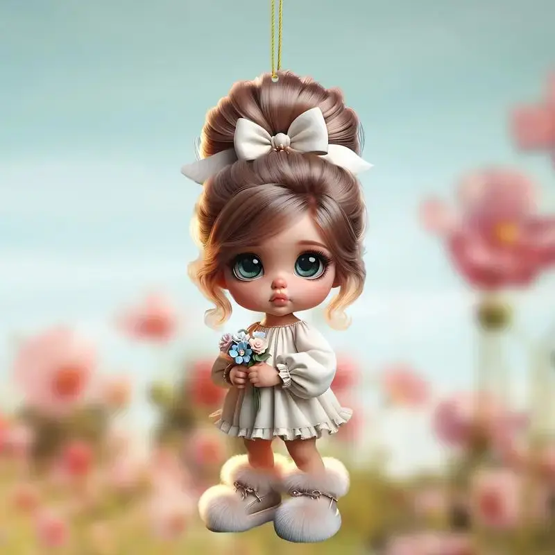 Акриловые аксессуары для рюкзака с плоской поверхностью украшения дома подвески