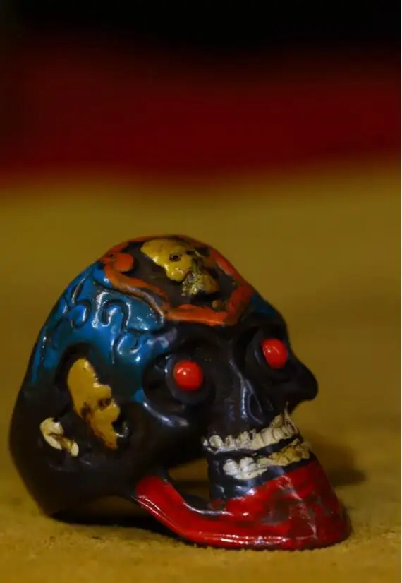 Китайское кольцо из чистой меди с инкрустацией тибетское фэн-шуй Shri chitiпати на