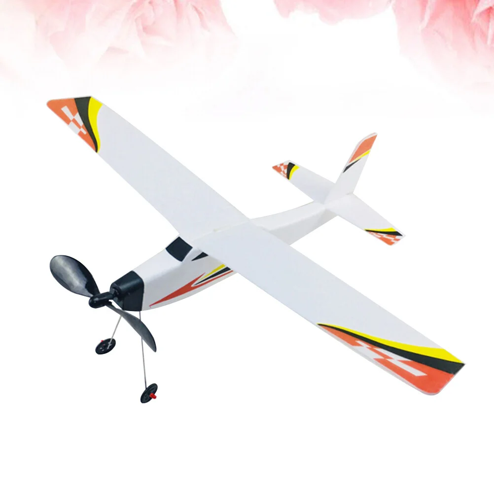 

Foam Plane Flying Toy Hand Toss Plane Airplane Glider Toys Model Rubber Band Powered Plastic Kids Playset
