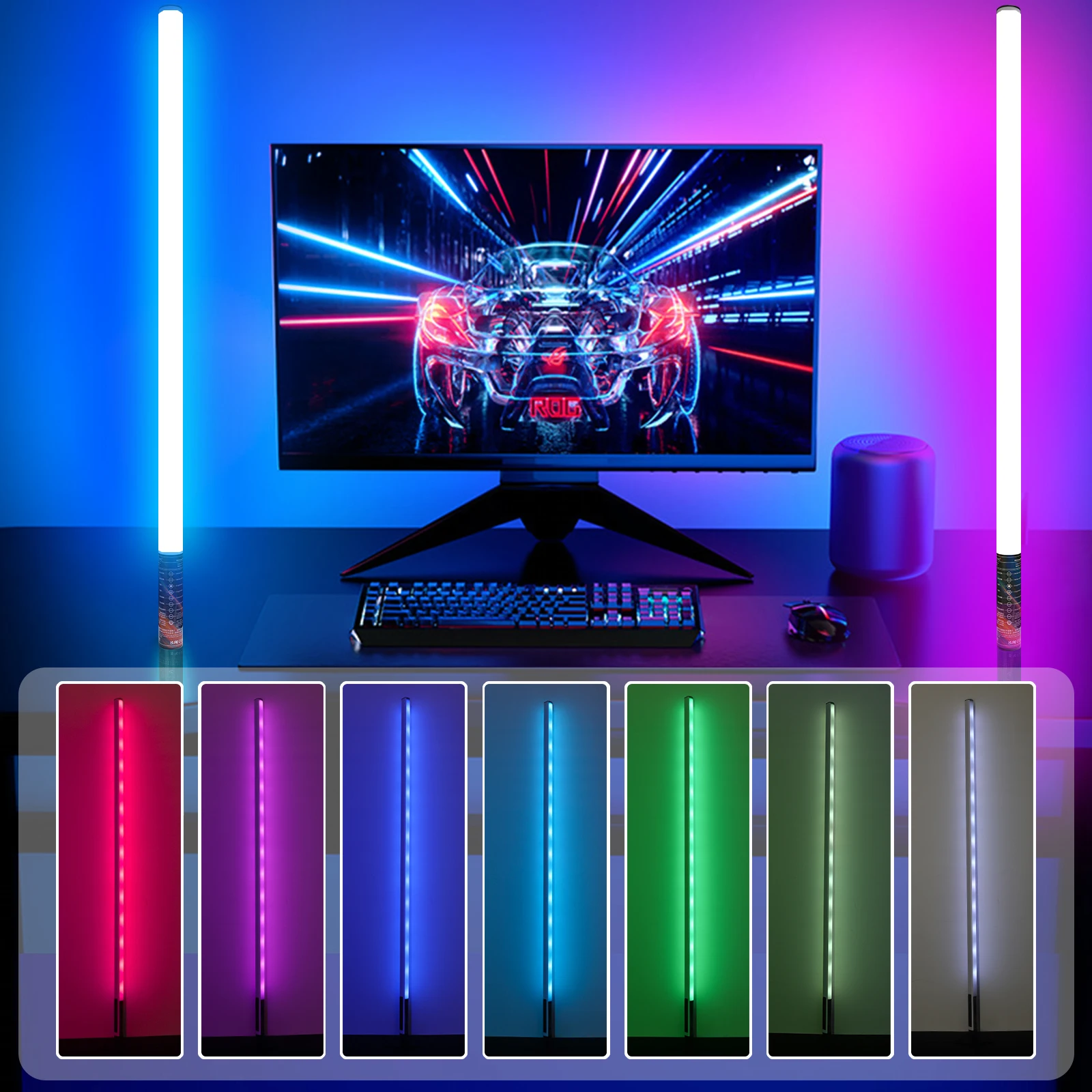 LUXCEO Mood1 85cm LED RGB Light Stick Colorful Atmosphere Lights Lamp Photography Lighting for Car Room Party Bar Decor enlarge