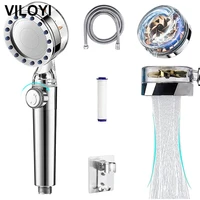 viloyi filter shower head water pressure adjustable water saving handheld showerhead turbo fan high pressure bathroom nozzle