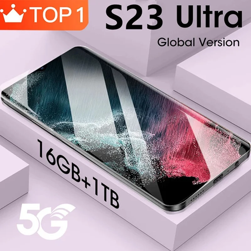 

Новые S23 ультра мобильные телефоны разблокированные 6,7 HD экран 4G смартфон Оригинальные Сотовые телефоны с двумя Sim-картами 32 Мп + 64 мп Android 12 Сотовый телефон