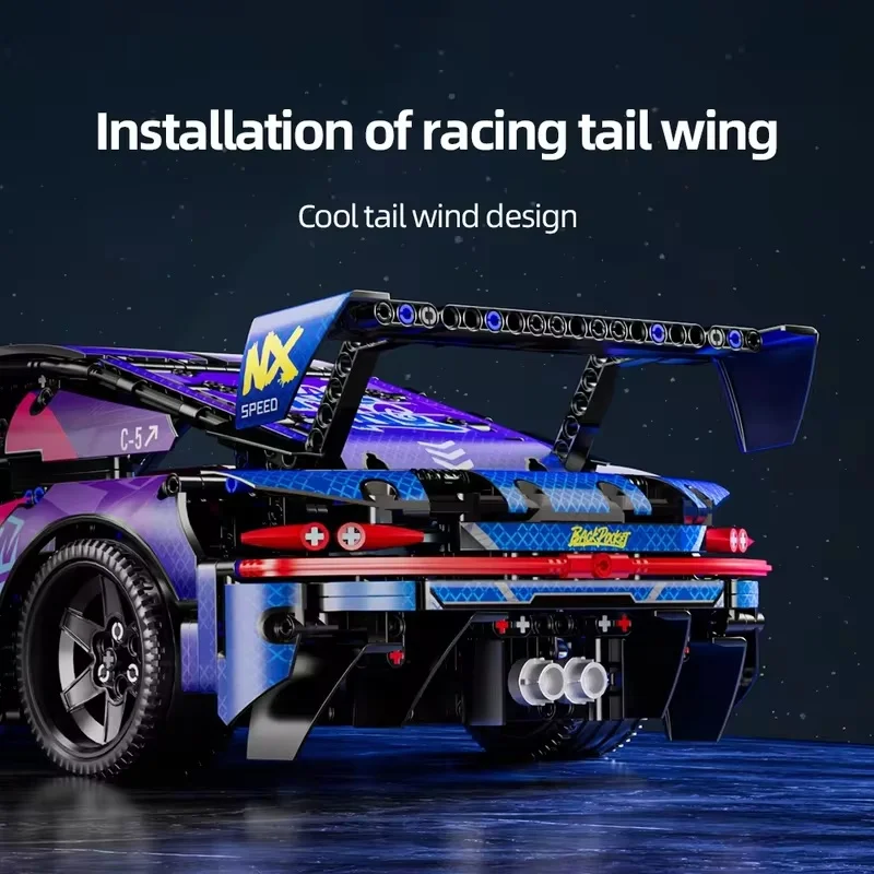 1611 Шт. Механический Спортивный Автомобиль В Стиле Киберпанк Строительный Блок