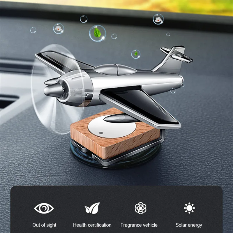 

Aromatherapy Diffuser Lovely Cool Appearance Dashboard Decoration Solar Powered Airplane Model Aromatherapy Diffuser For Car