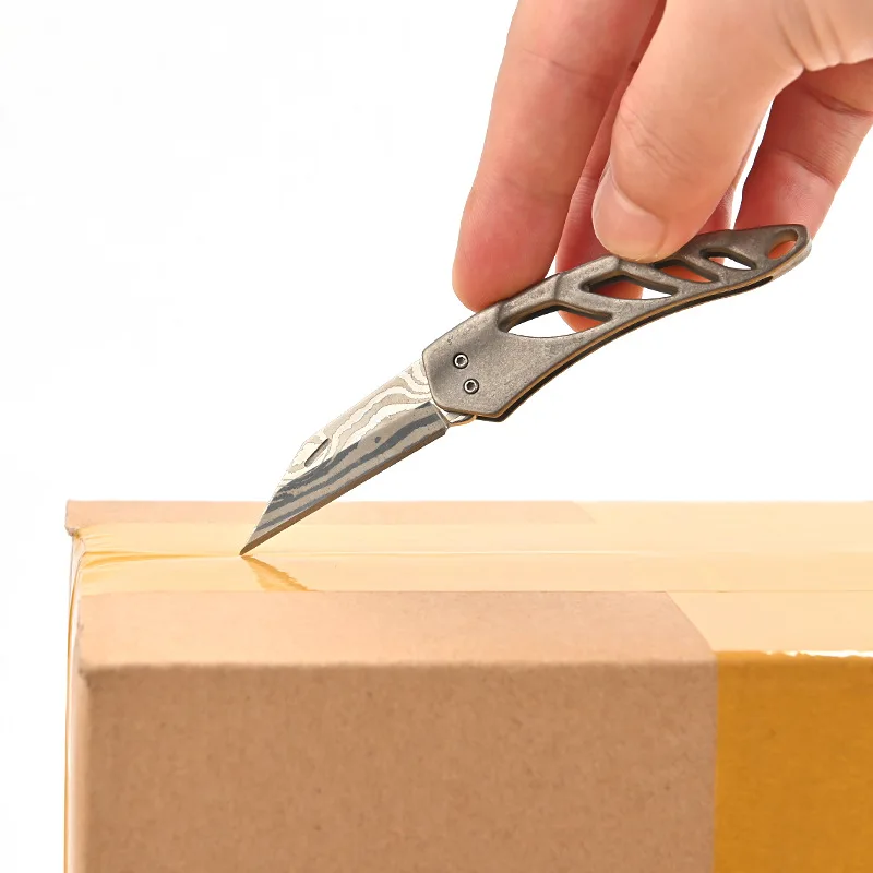 Латунный нож для киля в стиле ретро острый складной из титанового сплава брелок