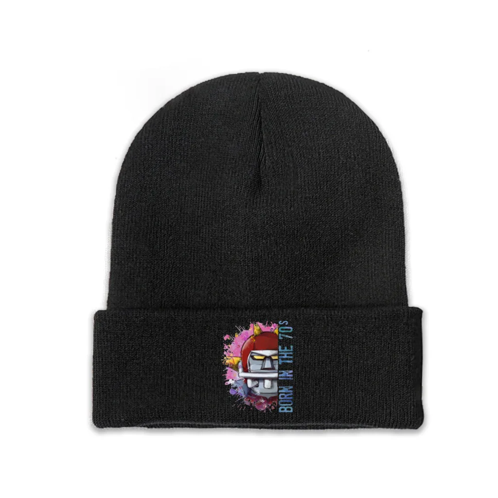 

UFO Robot Grendizer Dai Apolon Knitted Hat Beanie Winter Hats Warm Hip Hop Born In The Seventies Caps for Men Women