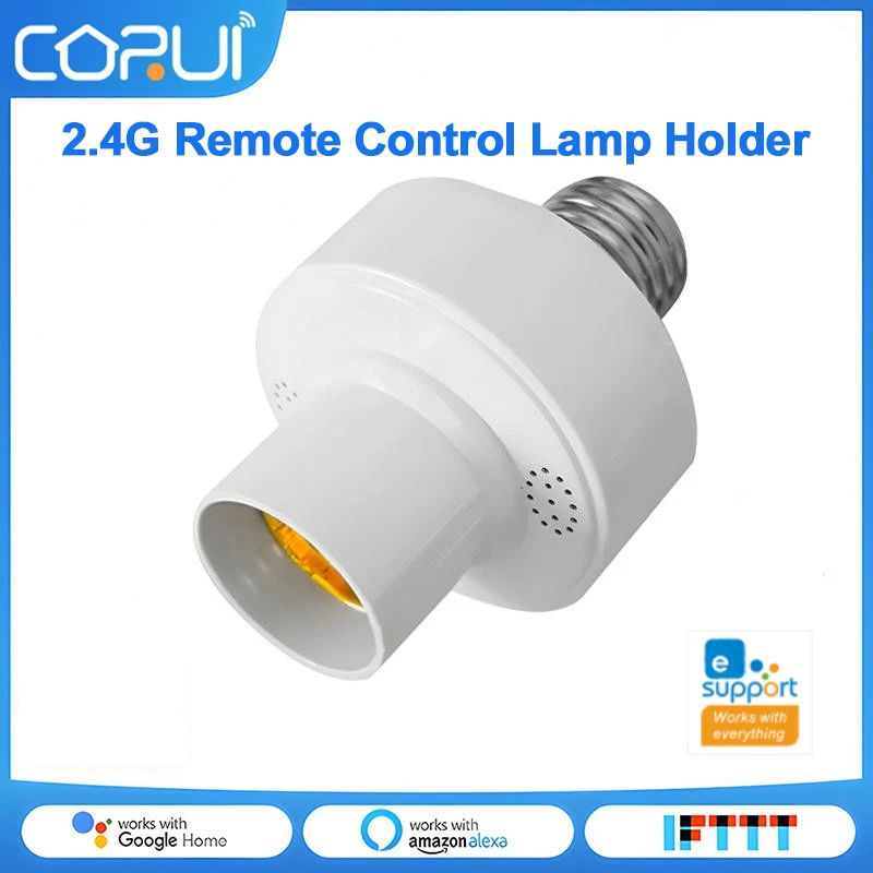 

CORUI EWeLink 2.4G Smart Remote Control Lamp Head APP Control E27 Lamp Holder Protocol Light Socket Smart Home Automation Module