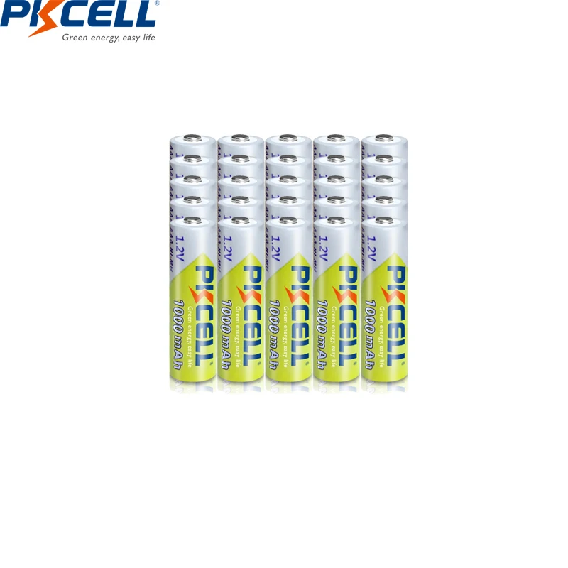

20pcs PKCELL AAA Battery 1000mAh 3A Ni-MH AAA Rechargeable Battery Batteries 1.2V NIMH Baterias for Camera Flashlights Toys