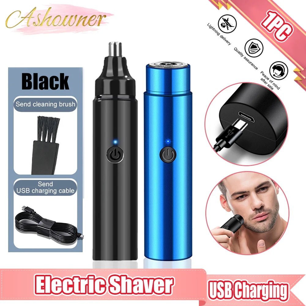 

USB Electric Shaver Hair Trimmer Multi-kinetic Shaving Mini Portable Ear Neck Eyebrow Clean Trimer Razor Remover Kit